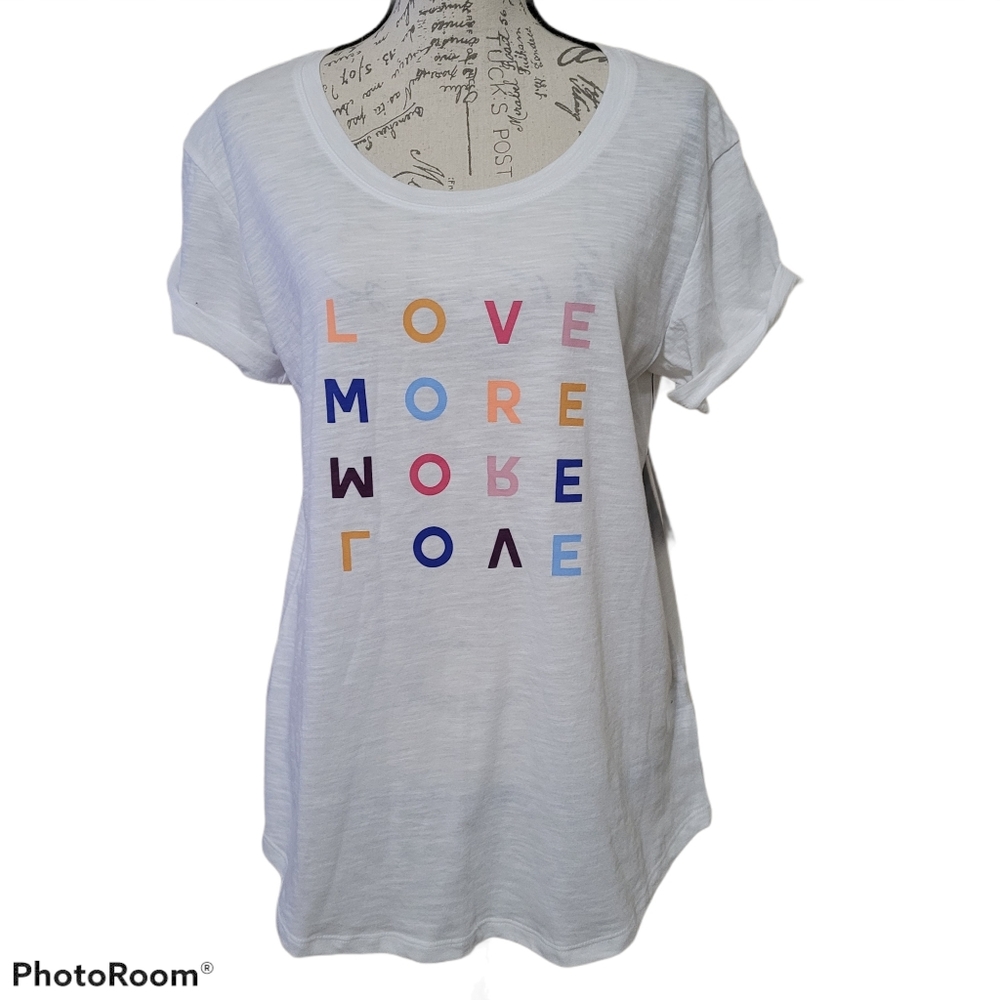 a.n.a Women's Love More White T-shirts!